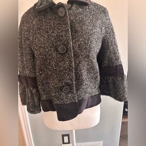 Women's IKKS Black and Gray Jacket Size 36 FR or Small USA
